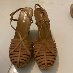 Jimmy choo and Prada Lot of 3 pairs wedges heel shoes women